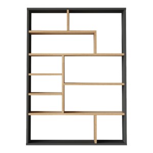 pak-176-000203-1 ΒΙΒΛΙΟΘΗΚΗ DECORA PAKOWORLD ΣΕ ΦΥΣΙΚΗ-ΑΝΘΡΑΚΙ ΑΠΟΧΡΩΣΗ 90X22X123.6ΕΚ