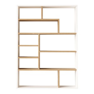 pak-176-000204-1 ΒΙΒΛΙΟΘΗΚΗ DECORA PAKOWORLD ΣΕ ΦΥΣΙΚΟ-ΛΕΥΚΟ ΑΠΟΧΡΩΣΗ 90X22X123.6ΕΚ