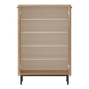 pak-176-000209-3 ΠΑΠΟΥΤΣΟΘΗΚΗ KINGA 5ΡΑΦΙΩΝ PAKOWORLD ΣΕ ΦΥΣΙΚΗ ΑΠΟΧΡΩΣΗ 72X35.5X105.6ΕΚ