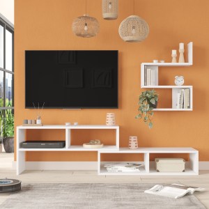 pak-176-000221-2 ΣΥΝΘΕΤΟ ΣΑΛΟΝΙΟΥ KAKOMO PAKOWORLD ΣΕ ΛΕΥΚΗ ΑΠΟΧΡΩΣΗ 170X29.5X43ΕΚ