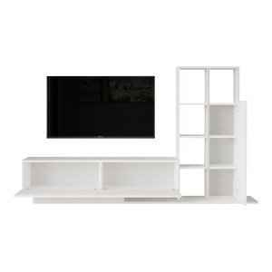 pak-176-000225-5 ΣΥΝΘΕΤΟ ΣΑΛΟΝΙΟΥ DAMON PAKOWORLD ΣΕ ΛΕΥΚΗ ΑΠΟΧΡΩΣΗ 140X29.5X39.5ΕΚ