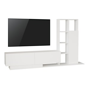 pak-176-000225 ΣΥΝΘΕΤΟ ΣΑΛΟΝΙΟΥ DAMON PAKOWORLD ΣΕ ΛΕΥΚΗ ΑΠΟΧΡΩΣΗ 140X29.5X39.5ΕΚ