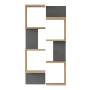pak-176-000230-3 ΡΑΦΙΕΡΑ ΤΟΙΧΟΥ POMAR PAKOWORLD ΣΕ ΦΥΣΙΚΗ-ΑΝΘΡΑΚΙ ΑΠΟΧΡΩΣΗ 47.2X14.5X92.5ΕΚ