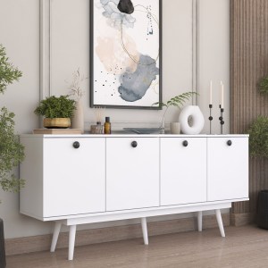 pak-182-000098-1 ΜΠΟΥΦΕΣ SALONDE PAKOWORLD ΛΕΥΚΟ ΜΕΛΑΜΙΝΗΣ-ΛΕΥΚΟ PP ΠΟΔΙ 180X40X82.6ΕΚ