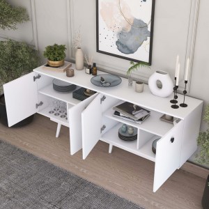 pak-182-000098-2 ΜΠΟΥΦΕΣ SALONDE PAKOWORLD ΛΕΥΚΟ ΜΕΛΑΜΙΝΗΣ-ΛΕΥΚΟ PP ΠΟΔΙ 180X40X82.6ΕΚ