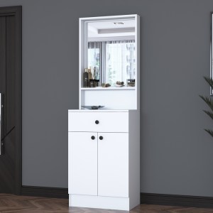 pak-182-000102-1 ΕΠΙΠΛΟ ΕΙΣΟΔΟΥ ROCKDER PAKOWORLD ΛΕΥΚΟ ΜΕΛΑΜΙΝΗΣ 60X35.5X182.8ΕΚ