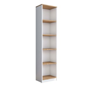 pak-182-000111-3 ΓΡΑΦΕΙΟ ΕΡΓΑΣΙΑΣ-ΒΙΒΛΙΟΘΗΚΗ LOTEK PAKOWORLD ΣΕ ΚΑΡΥΔΙ-ΛΕΥΚΟ ΑΠΟΧΡΩΣΗ 120X45X161.8ΕΚ
