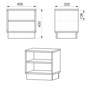 pak-184-000072-2 ΚΟΜΟΔΙΝΟ MASON PAKOWORLD ΛΕΥΚΟ 40X32X40ΕΚ