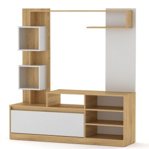 pak-184-000073 ΣΥΝΘΕΤΟ ΣΑΛΟΝΙΟΥ AIDEN PAKOWORLD SONOMA-ΛΕΥΚΟ 150X38.5X160ΕΚ