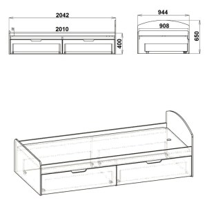 pak-184-000075-2 ΚΡΕΒΑΤΙ REGAN PAKOWORLD ΛΕΥΚΟ ΑΠΟΘΗΚΕΥΤΙΚΟΣ ΧΩΡΟΣ 90X200ΕΚ