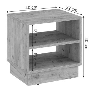 pak-184-000100-3 ΚΟΜΟΔΙΝΟ MASON PAKOWORLD ΜΕΛΑΜΙΝΗΣ ΣΕ OAK ΑΠΟΧΡΩΣΗ 40X32X40ΕΚ