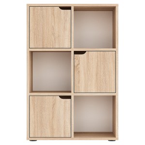 pak-184-000101-2 ΒΙΒΛΙΟΘΗΚΗ BOOKEL PAKOWORLD ΜΕΛΑΜΙΝΗΣ ΣΕ SONOMA ΑΠΟΧΡΩΣΗ 59.5X27.5X89ΕΚ