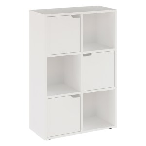 pak-184-000103 ΒΙΒΛΙΟΘΗΚΗ BOOKEL PAKOWORLD ΜΕΛΑΜΙΝΗΣ ΣΕ ΛΕΥΚΗ ΑΠΟΧΡΩΣΗ 59.5X27.5X89ΕΚ