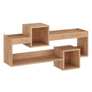 pak-184-000105 ΡΑΦΙΕΡΑ ΤΟΙΧΟΥ SHELLIE PAKOWORLD ΜΕΛΑΜΙΝΗΣ ΣΕ OAK ΑΠΟΧΡΩΣΗ 120X28X65ΕΚ