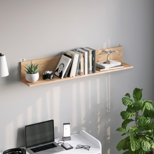 pak-184-000108-1 ΡΑΦΙΕΡΑ ΤΟΙΧΟΥ DROWEL PAKOWORLD ΜΕΛΑΜΙΝΗΣ ΣΕ OAK ΑΠΟΧΡΩΣΗ 130X21.6X20ΕΚ