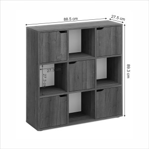 pak-184-000112-4 ΒΙΒΛΙΟΘΗΚΗ BOOKEL PAKOWORLD ΣΕ SONOMA ΑΠΟΧΡΩΣΗ 88.5X27.5X89.3ΕΚ