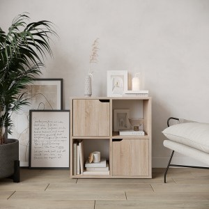 pak-184-000114-1 ΒΙΒΛΙΟΘΗΚΗ BOOKEL PAKOWORLD ΣΕ SONOMA ΑΠΟΧΡΩΣΗ 59.6X27.5X60.4ΕΚ