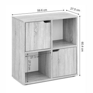 pak-184-000116-4 ΒΙΒΛΙΟΘΗΚΗ BOOKEL PAKOWORLD ΣΕ ΚΑΡΥΔΙ ΑΠΟΧΡΩΣΗ 59.6X27.5X60.4ΕΚ