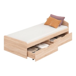 pak-184-000117 ΚΡΕΒΑΤΙ REGAN PAKOWORLD ΜΕ ΣΥΡΤΑΡΙΑ ΣΕ OAK ΑΠΟΧΡΩΣΗ 90X200ΕΚ