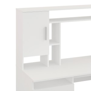 pak-184-000118-3 ΓΡΑΦΕΙΟ ΕΡΓΑΣΙΑΣ KELDRA PAKOWORLD ΜΕ ΣΥΡΤΑΡΙΑ ΚΑΙ ΝΤΟΥΛΑΠΙΑ ΣΕ ΛΕΥΚΗ ΑΠΟΧΡΩΣΗ 140X59.8X142.2ΕΚ