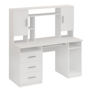 pak-184-000118 ΓΡΑΦΕΙΟ ΕΡΓΑΣΙΑΣ KELDRA PAKOWORLD ΜΕ ΣΥΡΤΑΡΙΑ ΚΑΙ ΝΤΟΥΛΑΠΙΑ ΣΕ ΛΕΥΚΗ ΑΠΟΧΡΩΣΗ 140X59.8X142.2ΕΚ