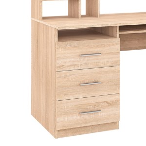 pak-184-000119-4 ΓΡΑΦΕΙΟ ΕΡΓΑΣΙΑΣ KELDRA PAKOWORLD ΜΕ ΣΥΡΤΑΡΙΑ ΚΑΙ ΝΤΟΥΛΑΠΙΑ ΣΕ SONOMA ΑΠΟΧΡΩΣΗ 140X59.8X142.2ΕΚ
