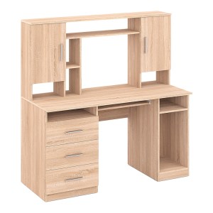 pak-184-000119 ΓΡΑΦΕΙΟ ΕΡΓΑΣΙΑΣ KELDRA PAKOWORLD ΜΕ ΣΥΡΤΑΡΙΑ ΚΑΙ ΝΤΟΥΛΑΠΙΑ ΣΕ SONOMA ΑΠΟΧΡΩΣΗ 140X59.8X142.2ΕΚ