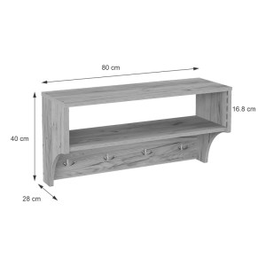 pak-184-000127-3 ΚΡΕΜΑΣΤΡΑ CROSTA PAKOWORLD ΣΕ OAK ΑΠΟΧΡΩΣΗ 80X28X40ΕΚ