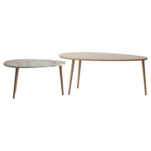 pak-185-000067-2 ΤΡΑΠΕΖΙ ΣΑΛΟΝΙΟΥ MONTY PAKOWORLD OAK-ΜΠΕΖ ΜΑΡΜΑΡΟΥ 116X46X46ΕΚ