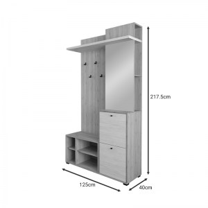 pak-192-000038-2 ΕΠΙΠΛΟ ΕΙΣΟΔΟΥ LOUISEN PAKOWORLD OAK-ΛΕΥΚΟ ΜΕΛΑΜΙΝΗΣ 125X40X217.5ΕΚ