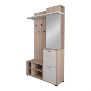 pak-192-000038 ΕΠΙΠΛΟ ΕΙΣΟΔΟΥ LOUISEN PAKOWORLD OAK-ΛΕΥΚΟ ΜΕΛΑΜΙΝΗΣ 125X40X217.5ΕΚ