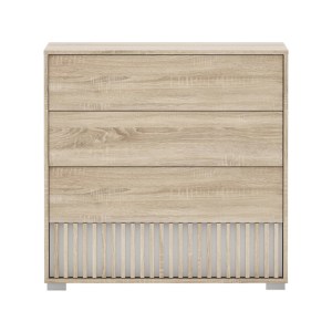 pak-192-000042-1 ΣΥΡΤΑΡΙΕΡΑ BRUSE PAKOWORLD ΜΕΛΑΜΙΝΗ ΣΕ SONOMA-OAK ΑΠΟΧΡΩΣΗ 96.7X40.5X92.9ΕΚ