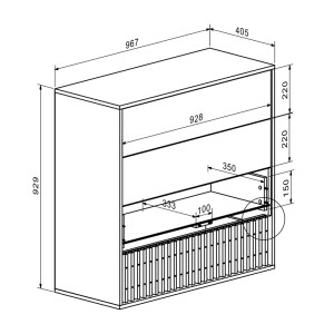 pak-192-000042-3 ΣΥΡΤΑΡΙΕΡΑ BRUSE PAKOWORLD ΜΕΛΑΜΙΝΗ ΣΕ SONOMA-OAK ΑΠΟΧΡΩΣΗ 96.7X40.5X92.9ΕΚ
