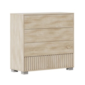 pak-192-000042 ΣΥΡΤΑΡΙΕΡΑ BRUSE PAKOWORLD ΜΕΛΑΜΙΝΗ ΣΕ SONOMA-OAK ΑΠΟΧΡΩΣΗ 96.7X40.5X92.9ΕΚ