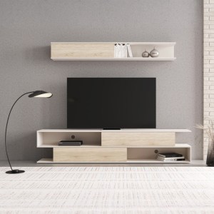 pak-192-000045 ΣΥΝΘΕΤΟ ΣΑΛΟΝΙΟΥ BRICK PAKOWORLD ΣΕ OAK-ΚΡΕΜ ΑΠΟΧΡΩΣΗ 240X40X50.4ΕΚ