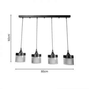 pak-193-000084-3 ΦΩΤΙΣΤΙΚΟ ΟΡΟΦΗΣ ΤΕΤΡΑΦΩΤΟ TIGLY PAKOWORLD ΜΑΥΡΟ ΜΕΤΑΛΛΟ 80X20X60ΕΚ