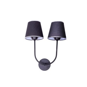 pak-193-000101 ΦΩΤΙΣΤΙΚΟ ΤΟΙΧΟΥ ΔΙΦΩΤΟ-ΑΠΛΙΚΑ MIKO PAKOWORLD E27 ΜΑΥΡΟ ΜΕ ΑΣΗΜΙ ΚΑΠΕΛΟ ΚΑΙ ΜΑΥΡΟ ΜΕΤΑΛΛΟ 27X13X41ΕΚ