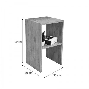 pak-197-000158-3 ΒΟΗΘΗΤΙΚΟ ΤΡΑΠΕΖΙ LEOFRIC PAKOWORLD ΜΕΛΑΜΙΝΗΣ OAK 30X30X60ΕΚ