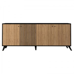 pak-197-000176-2 ΜΠΟΥΦΕΣ FLIPTER PAKOWORLD ΜΕΛΑΜΙΝΗΣ OAK-ΜΑΥΡΟ 180X40X78,6ΕΚ