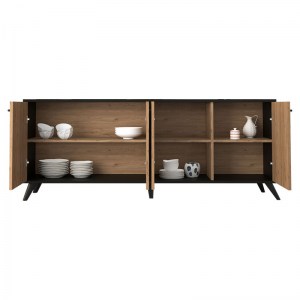 pak-197-000176-3 ΜΠΟΥΦΕΣ FLIPTER PAKOWORLD ΜΕΛΑΜΙΝΗΣ OAK-ΜΑΥΡΟ 180X40X78,6ΕΚ