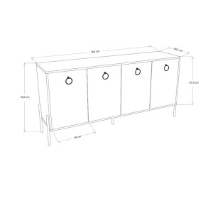pak-197-000181-4 ΜΠΟΥΦΕΣ TWELY PAKOWORLD ΜΕΛΑΜΙΝΗΣ ΚΑΡΥΔΙ-ΜΑΥΡΟ 160X40,5X79ΕΚ