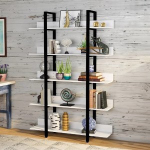 pak-197-000253-1 ΒΙΒΛΙΟΘΗΚΗ ALMOND PAKOWORLD ΛΕΥΚΟ-ΜΑΥΡΟ 119X27X185ΕΚ