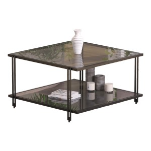 pak-197-000261-2 ΤΡΑΠΕΖΙ ΣΑΛΟΝΙΟΥ ΜΕΤΑΛΛΙΚΟ FUACA PAKOWORLD ΣΕ ΜΑΥΡΗ ΑΠΟΧΡΩΣΗ 80X80X45ΕΚ