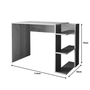 pak-197-000272-2 ΓΡΑΦΕΙΟ ΕΡΓΑΣΙΑΣ TOSKA PAKOWORLD ΣΕ OAK- ΑΝΘΡΑΚΙ ΑΠΟΧΡΩΣΗ 114X56X76ΕΚ