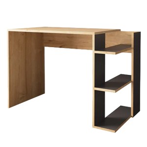 pak-197-000272 ΓΡΑΦΕΙΟ ΕΡΓΑΣΙΑΣ TOSKA PAKOWORLD ΣΕ OAK- ΑΝΘΡΑΚΙ ΑΠΟΧΡΩΣΗ 114X56X76ΕΚ
