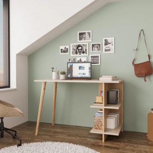 pak-197-000275-1 ΓΡΑΦΕΙΟ ΕΡΓΑΣΙΑΣ VOLET PAKOWORLD ΣΕ OAK- SANDSTONE ΑΠΟΧΡΩΣΗ 114X56X76ΕΚ