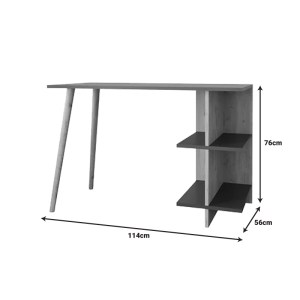 pak-197-000275-2 ΓΡΑΦΕΙΟ ΕΡΓΑΣΙΑΣ VOLET PAKOWORLD ΣΕ OAK- SANDSTONE ΑΠΟΧΡΩΣΗ 114X56X76ΕΚ