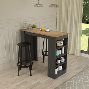 pak-197-000277-1 ΤΡΑΠΕΖΙ ΜΠΑΡ BIRMA PAKOWORLD ΣΕ OAK-ΑΝΘΡΑΚΙ ΑΠΟΧΡΩΣΗ 120X51.5X102ΕΚ