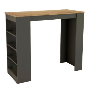 pak-197-000277 ΤΡΑΠΕΖΙ ΜΠΑΡ BIRMA PAKOWORLD ΣΕ OAK-ΑΝΘΡΑΚΙ ΑΠΟΧΡΩΣΗ 120X51.5X102ΕΚ