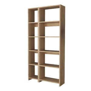 pak-197-000281 ΒΙΒΛΙΟΘΗΚΗ ALKATHI PAKOWORLD ΣΕ OAK ΑΠΟΧΡΩΣΗ 77X22X160ΕΚ